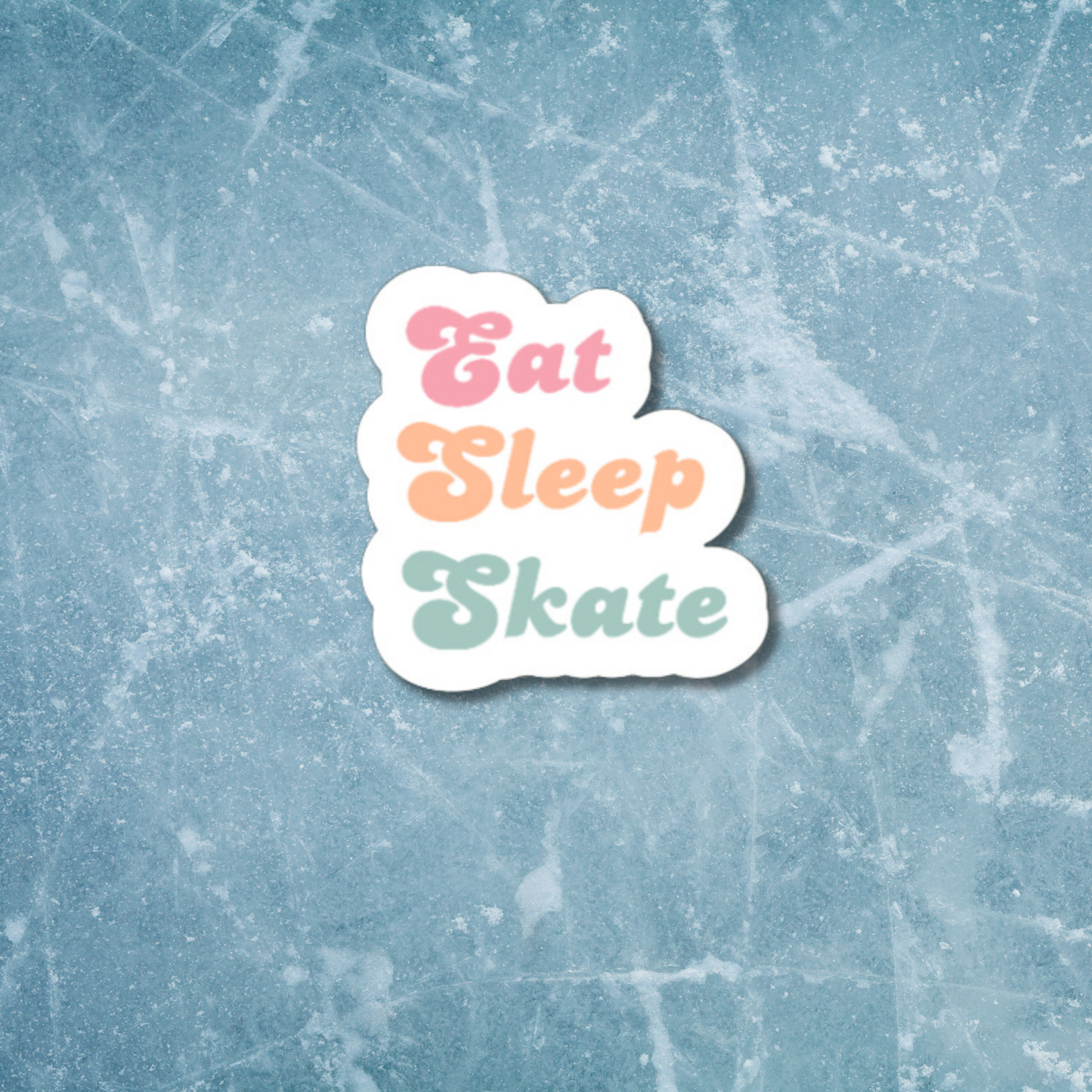 Eat Sleep Skate matte or glossy vinyl sticker⎪gift for ice skaters⎪ laptop sticker ⎪ phone sticker