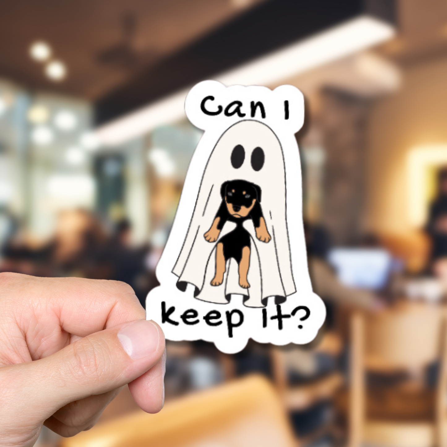 Can I keep it? matte or glossy vinyl sticker ⎪ gift for animal lover⎪ laptop sticker ⎪ phone sticker