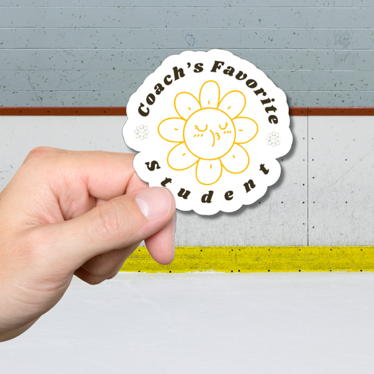 Coach's Favorite Student matte or glossy vinyl sticker⎪gift for ice skaters⎪ laptop sticker ⎪ phone sticker