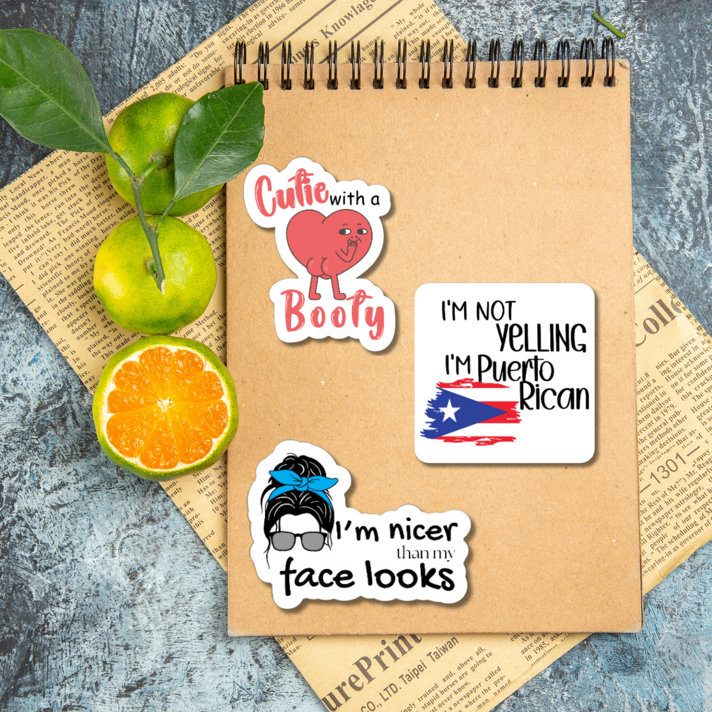 I'm not Yelling I'm Puerto Rican matte or glossy vinyl sticker ⎜ Puerto Rico ⎜ phone Sticker ⎜laptop sticker