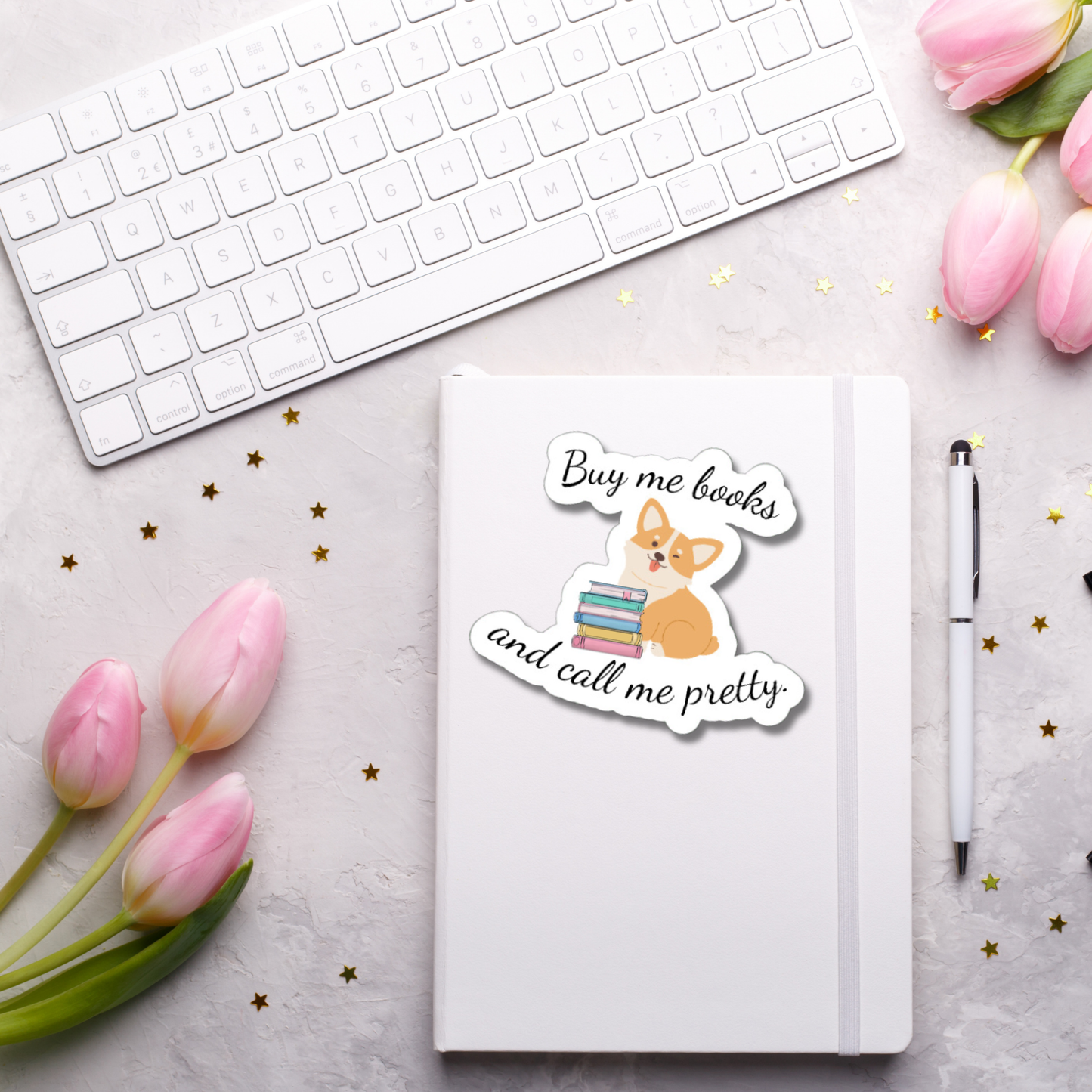 Buy Me Books and Call Me Pretty funny matte or glossy vinyl sticker⎪ cute gift for book lover⎪ laptop sticker ⎪ phone sticker