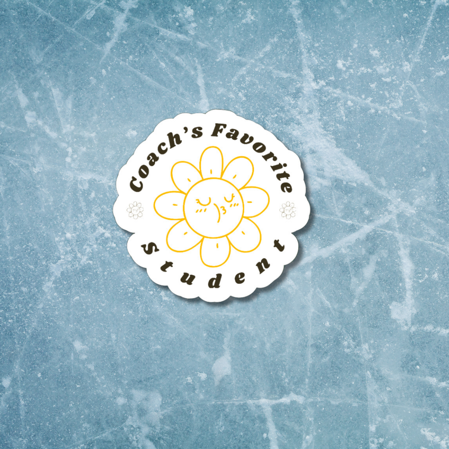 Coach's Favorite Student matte or glossy vinyl sticker⎪gift for ice skaters⎪ laptop sticker ⎪ phone sticker