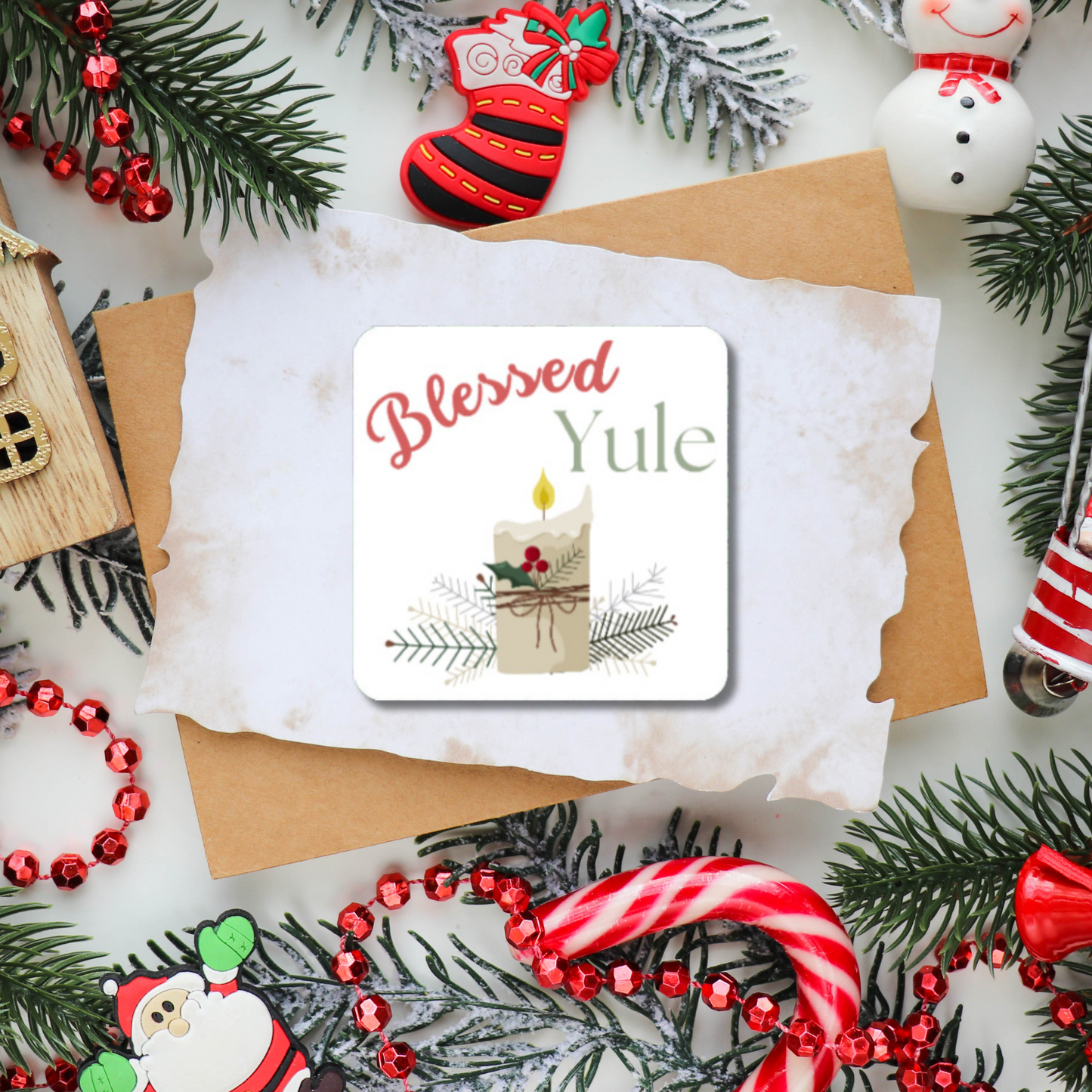 Blessed Yule Glossy or Matte vinyl sticker⎪gift for Pagan⎪ laptop sticker⎪ phone sticker