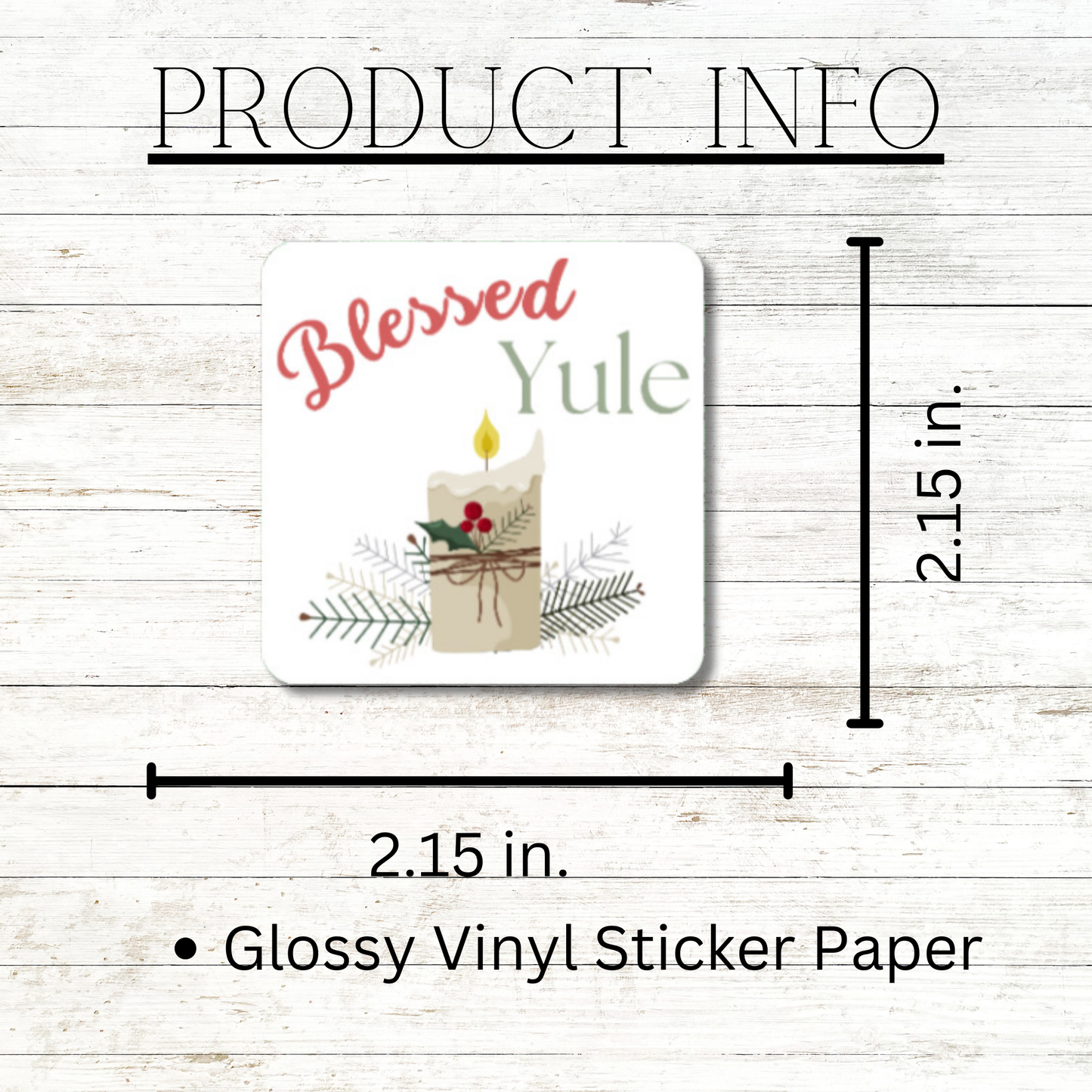 Blessed Yule Glossy or Matte vinyl sticker⎪gift for Pagan⎪ laptop sticker⎪ phone sticker